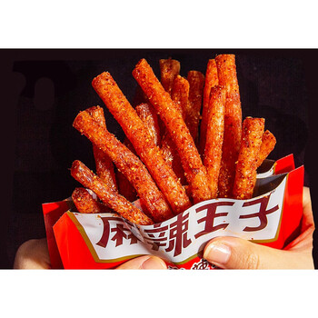 麻辣王子辣条零食8090后怀旧儿时小包装湖南好小吃休闲食品90克很麻很