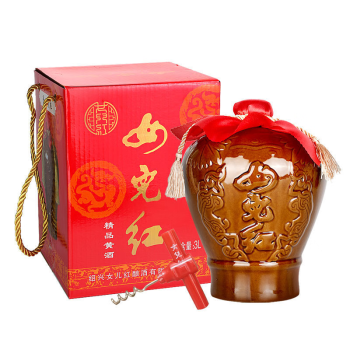 女儿红绍兴黄酒精品黄酒6斤坛装花雕酒老酒 3l 1坛【图片 价格 品牌