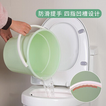 茶花 塑料桶12.2L 大号家用手提水桶洗车洗衣储水桶大容量