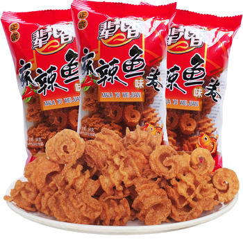 辈香麻辣鱼卷辈儿香麻辣鱼卷膨化油炸8090好吃的怀旧零食办公室休闲脆