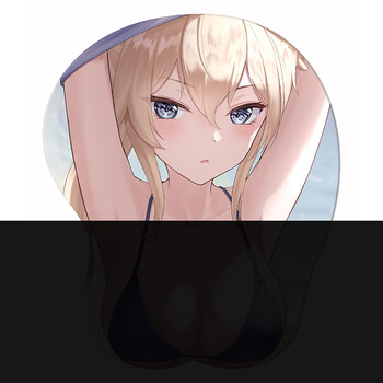 原神鼠标垫 定制3d胸鼠标垫游戏原神碧蓝航线diy二次元立体超大硅胶护