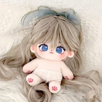 生日礼物大乔小乔姐妹棉花娃娃炸毛绒公仔20cm裸娃衣服可爱玩偶送闺蜜