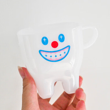 勋狸粑儿童漱口杯牙齿杯可爱防摔宝宝刷牙杯牙刷杯牙杯创意健康牙君