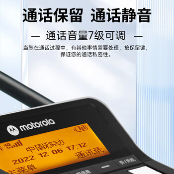 摩托罗拉（Motorola）4G全网通插卡录音电话机座机 大屏电销无线移动办公家用固话支持移动联通电信广电卡手机卡 FW300