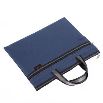 信发TN-4005 手提办公文件袋  电脑收纳公文包 加厚多层拉链培训袋 大容量档案会议包 蓝色单个装