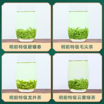 福茗源四大绿茶500g 特级明前2026新茶龙井茶碧螺春毛尖云雾绿茶叶礼盒