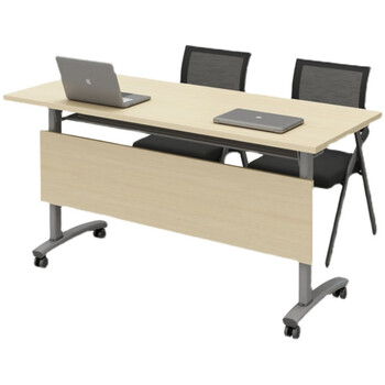 更新家具(upnew)折叠培训桌移动办公桌条形会议桌白橡木色1600*600*