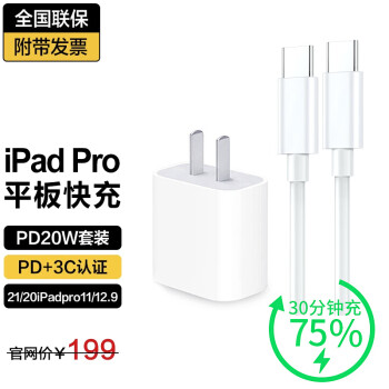 苹果ipad Pro充电器充电线21 mini6 Air4平板双type C维肯原裝 w套装 11 12 9英寸平板电脑充电 图片价格品牌报价 京东