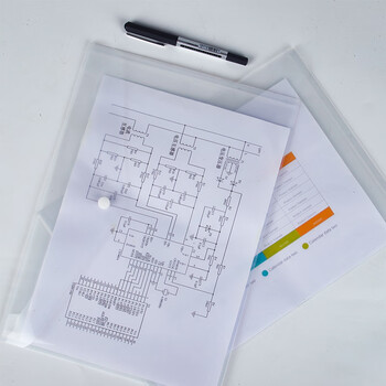 天章 （TANGO）按扣透明文件袋A4加厚50个装塑料防水档案袋公文袋资料收纳袋试卷收纳学科分类