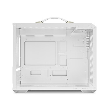 动力火车（PowerTrain）未知玩家X200白色MATX机箱玻璃侧透立式桌面便携式手提ITX外壳 Type-C接口 支持240水冷 6风扇位