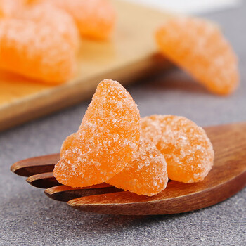 老式橘子糖金桔软糖散装年货糖果8090怀旧小时候的零食 30个