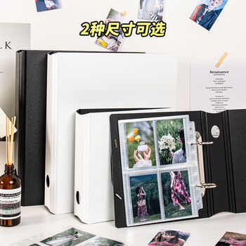 天色 卡册小卡收纳册追星集卡片3寸收集册收藏册爱豆明信片相册影集册 3寸100卡 TS-1665 黑色