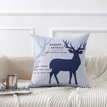 quatrefoil 抱枕卡通沙发靠垫办公室靠枕床头靠背汽车腰靠腰枕45*45cm小鹿