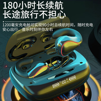 DIVO【运动蓝牙】顶配不入耳蓝牙耳机骨感传导真无线运动挂耳式超长待机适用于华为苹果oppo vivo索尼