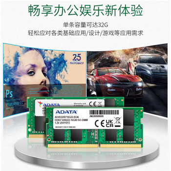 威刚(ADATA)8GB DDR4 3200 笔记本内存条 万紫千红 威刚(ADATA)8GB DDR4 3200 笔记本内存条 万紫千红