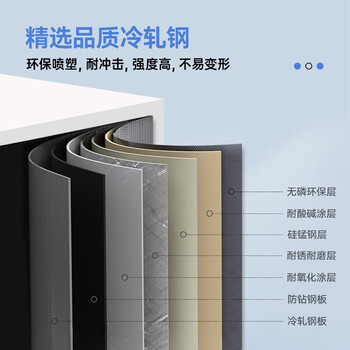 中伟（ZHONGWEI）保密柜文件办公档案资料柜电子指纹密码锁灰白通门不带抽