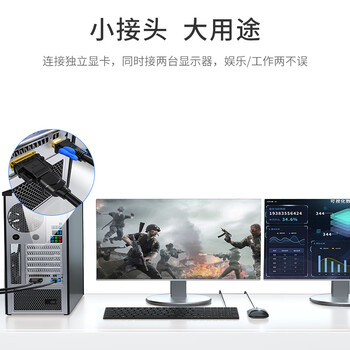 山泽 DVI公转HDMI母镀金转接头 DVI24+1/DVI-D转HDMI双向互转 电脑显卡显示器投影仪转换头 ZH-340