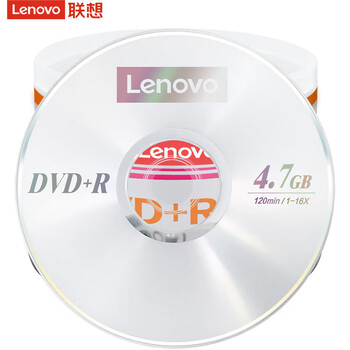 联想（Lenovo）光驱刻录盘 DVD+R 光盘 16速4.7GB 办公系列空白光驱刻录盘 桶装50片 