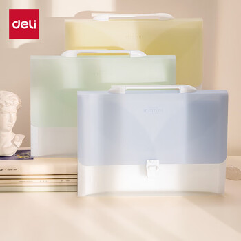 得力(deli)13格A4手提学生风琴包/文件包/资料夹 开学试卷科目分层分科收纳插页袋保护小学初高中嫩绿PM01 得力(deli)13格A4手提学生风琴包/文件包/资料夹 开学试卷科目分层分科收纳插页袋保护小学初高中嫩绿PM01