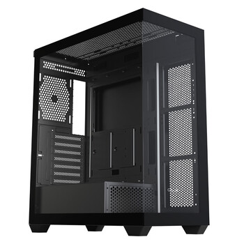 影驰极光3海景房电脑机箱黑色（无立柱全视版/兼容E-ATX/支持360水冷/快拆侧板/可装40系长显卡）