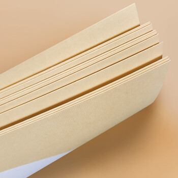 一海堂 文化 宣纸 宣卡文房四宝国画书法绘画装框用硬卡方形镜片纸 圆外深仿古内白-生宣 50*50cm*10张