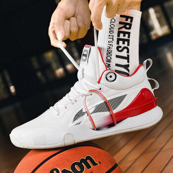 卓优卡2023夏季新款巴特勒闪击8实战beng科技篮球鞋premium气 白红 36