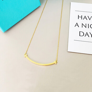 co项链女士蒂凡尼微笑女提芙妮笑脸项链女士项链t系列smile项链小号