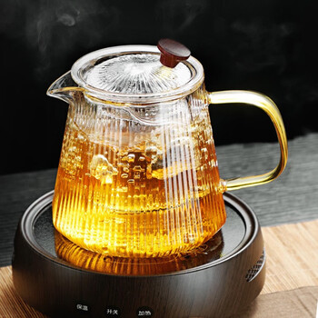 耐高温茶水分离泡茶壶烧水煮茶壶 家用玻璃功夫茶具花茶泡茶壶 古韵泡