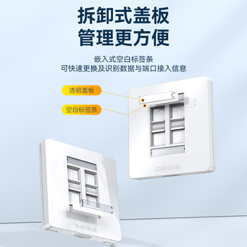 胜为(shengwei)工程级语音信息面板四口 四位网线插座通用86型网络面板电脑网络插座信息电话模块 CSIP304H 胜为(shengwei)工程级语音信息面板四口 四位网线插座通用86型网络面板电脑网络插座信息电话模块 CSIP304H