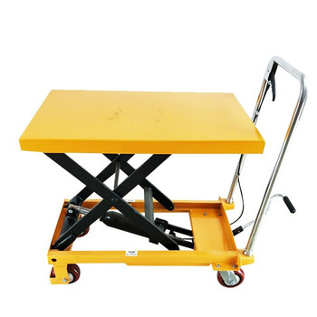 新款可移动式平台液压升降机升降台手动液压平台车小型固定装卸车350