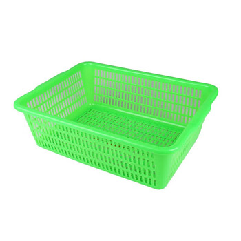 曲缘洗菜果蔬收纳筐零食家用厨房沥水镂空大号加厚塑料筐框长方形篮子