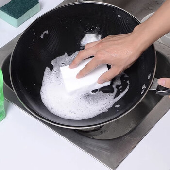 品喻（PINYU）抹布百洁布纳米海绵6*10cm12片不沾油刷锅神器家用厨房洗碗魔力擦