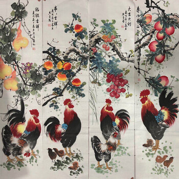 陈忠南【大吉大利四条屏】