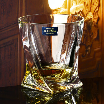 高斯（Glass）进口捷克水晶玻璃威士忌酒杯啤酒杯洋酒杯烈酒杯 水杯茶杯果汁 旋律杯340ml（单只）
