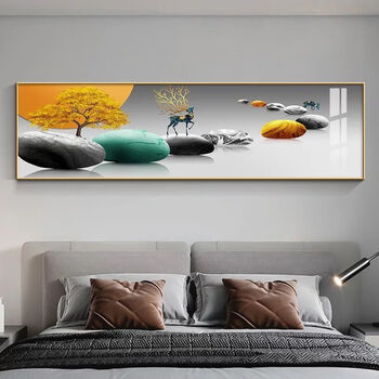 g款-石来运转 180*50厘米  艺术纹理画