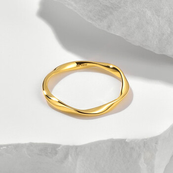 赐秋老凤凰黄金戒指男女5g足金莫比乌斯环素圈戒指情侣对戒送女友老婆
