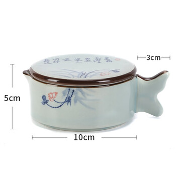 【全网低价，真便宜直播间】天天练(Tiantianlian)荷花墨池 带盖砚台墨海陶瓷水洗笔掭墨碟文房四宝 TN-1838