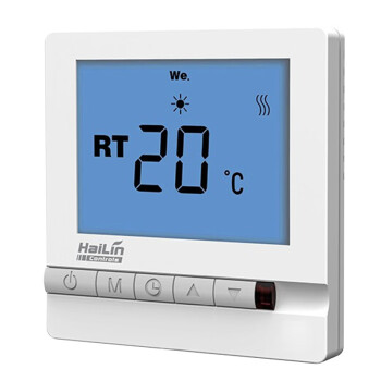 海林(HAILIN)地暖控制面板水采暖温控器供热设备温度控制器可调温开关面板背光 无遥控适用电热恒温阀HA208-L