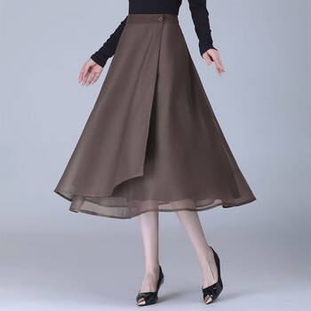 斐特玛感一片式半身纱裙女时装a字网纱裙2023春夏新款别致大摆伞裙