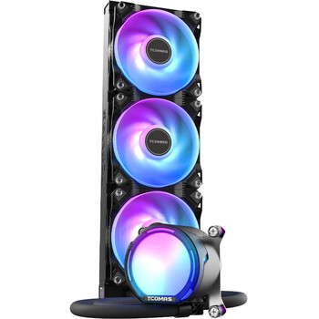 TCOMAS钛钽SJ-A080 360黑色 一体式CPU水冷散热器 大冷头加厚冷排风扇ARGB光效 支持intel/AMD TCOMAS钛钽SJ-A080 360黑色 一体式CPU水冷散热器 大冷头加厚冷排风扇ARGB光效 支持intel/AMD