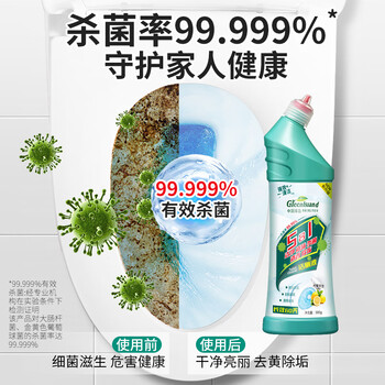 绿岛洁厕灵500g*4瓶 洁厕液 马桶清洁剂 洁厕剂 厕所除臭祛垢去渍异味