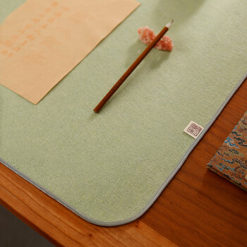 弘梅羊毛毛毡垫 毛笔书法毛垫布卷装无痕雅绿100*70cm 文房四宝包边不起球画毡子桌布礼盒装 弘梅羊毛毛毡垫 毛笔书法毛垫布卷装无痕雅绿100*70cm 文房四宝包边不起球画毡子桌布礼盒装
