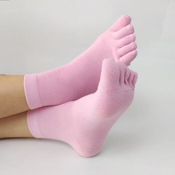 jkashdk 五指袜女五指袜女棉防臭吸汗女分趾袜脚趾棉袜子女五趾袜秋冬