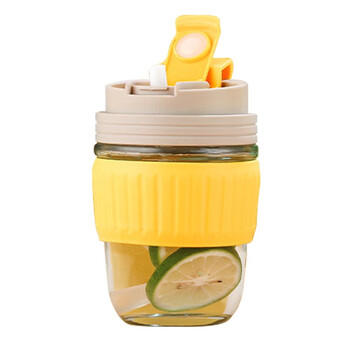 简约创意玻璃杯咖啡双饮杯家用办公礼品330ml双饮杯