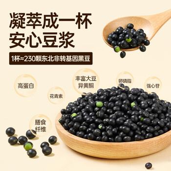 碧翠园黑豆浆粉0蔗糖添加浓郁清香代餐高蛋白营养早餐冲饮谷物12袋*20g