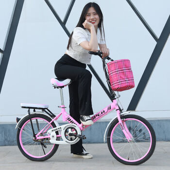 折叠自行车成人自行车20寸男女士中学生单车减震轻便携带免安装免安装