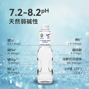 大秦之水天然弱碱性饮用水富锶真矿泉水500ml*24膜包  家庭 办公 小瓶水