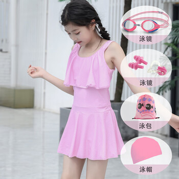 13岁小学生保守可爱女孩子卡通泡温泉泳装871011314码身高130140cm