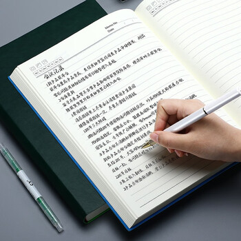 嘉然恒 商务简约笔记本子B5大号超加厚416页记事本文具学生复习日记本办公日志会议记录本可定制 灰色