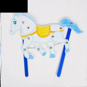 皮影戏手工diy制作道具材料包中国风传统自制人偶儿童玩具手动 白龙马